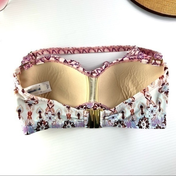 Swimsuit for all womens multicolor halter swim bikini top size 6 - Picture 4 of 7